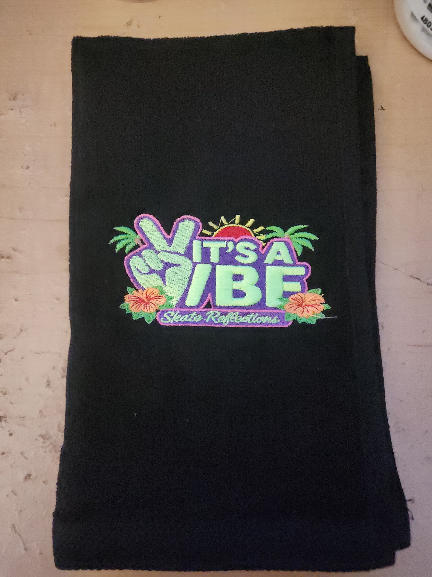 🖤 It’s a Vibe Sweat Towel – Skate Reflections Edition
