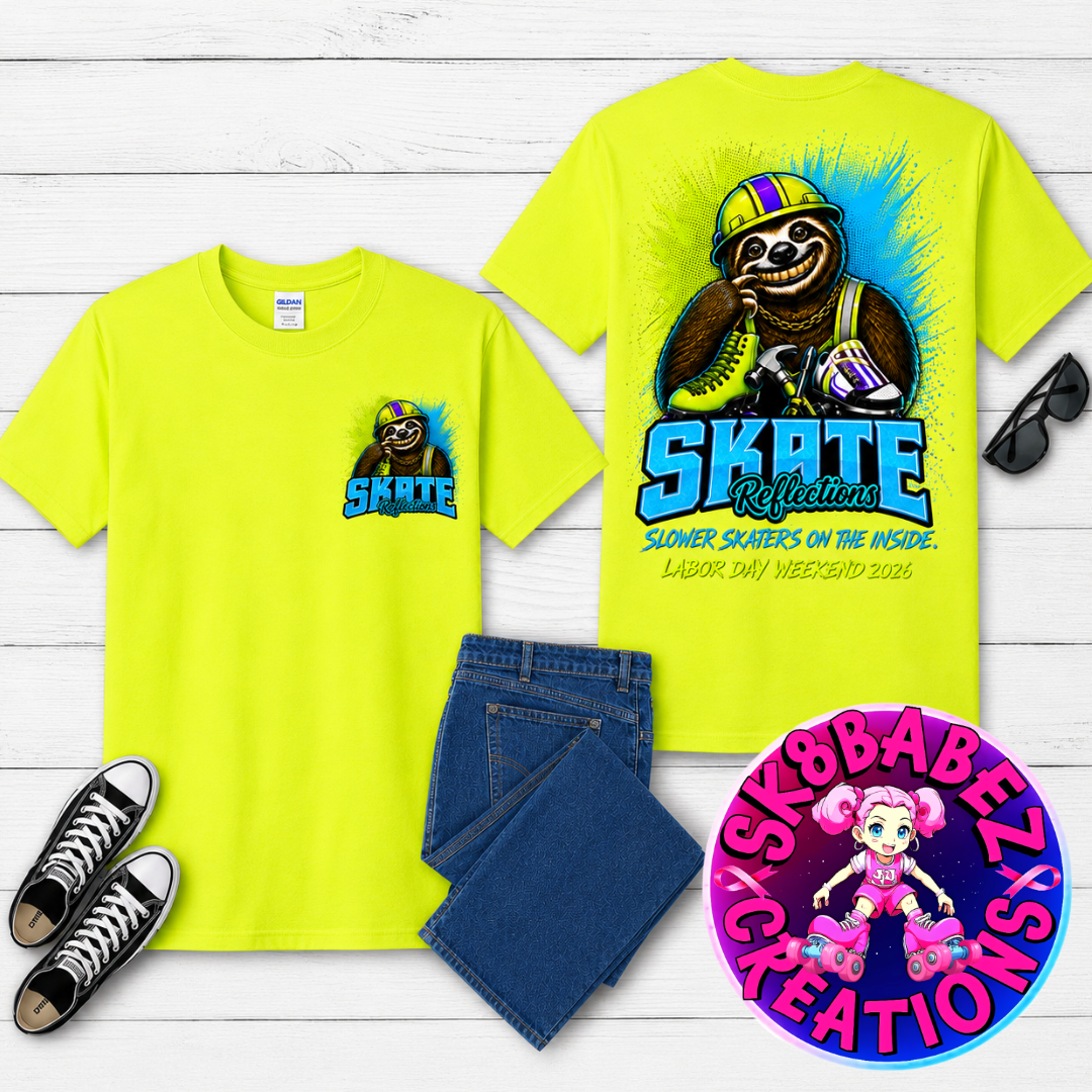 Skate Reflections Labor Day Weekend Event – Work Hard. Skate Faster. T-Shirt