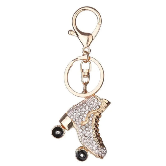 Rhinestone Roller Skate Keychain