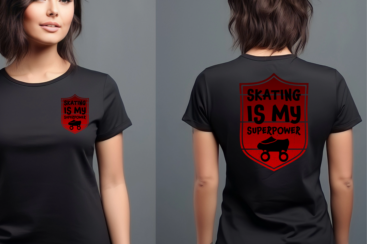 Skating Is My Superpower graphic T-shirt