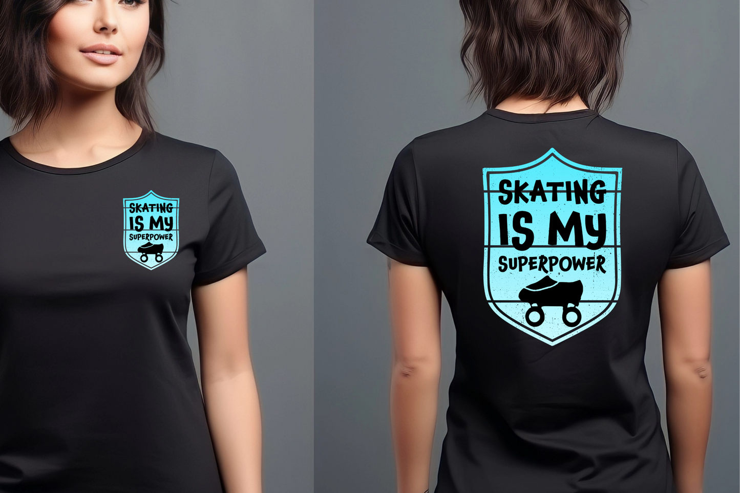 Skating Is My Superpower graphic T-shirt