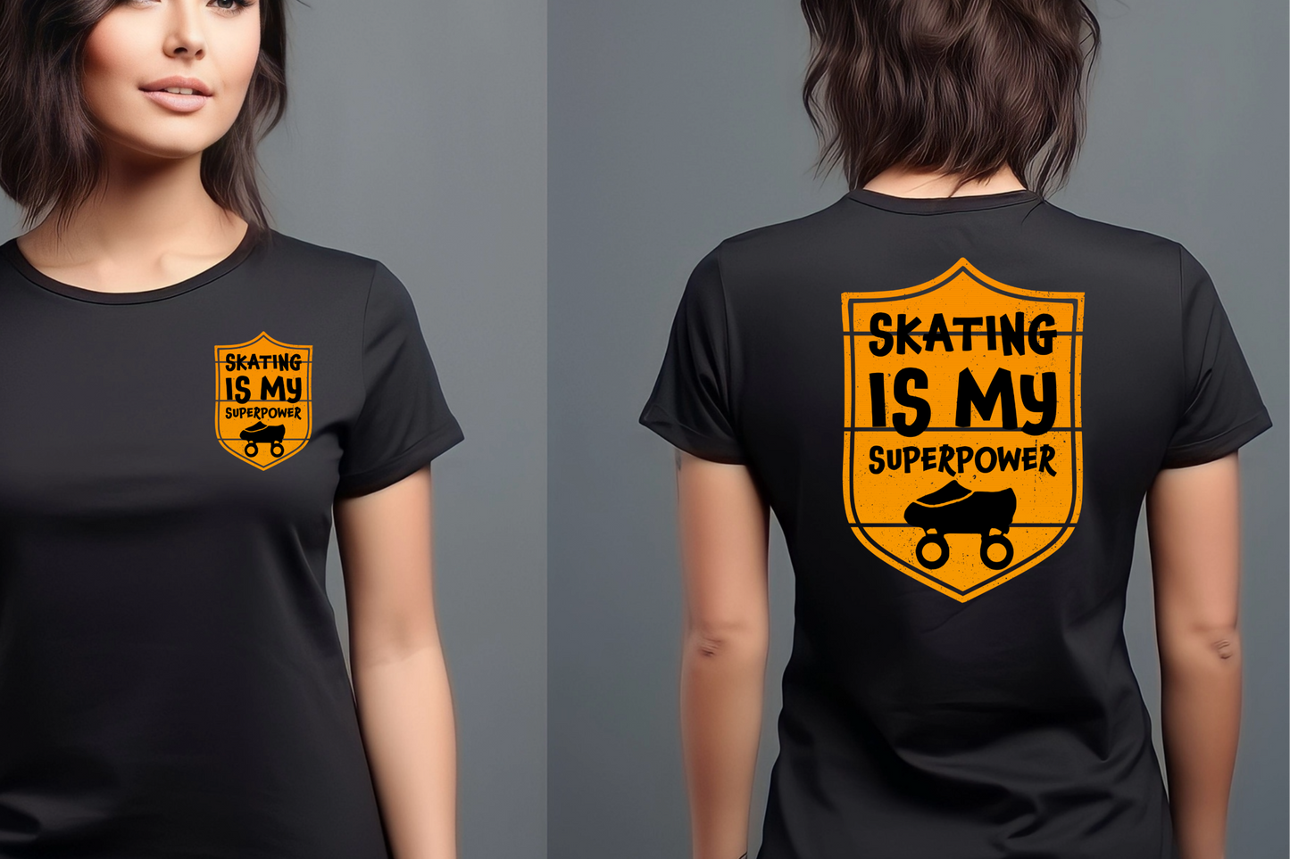 Skating Is My Superpower graphic T-shirt