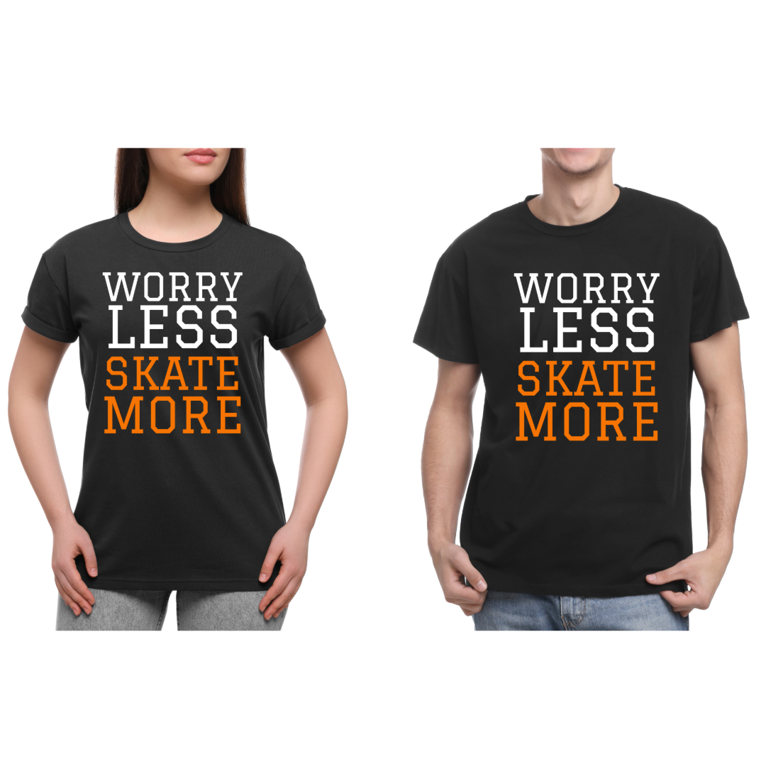 WORRY LESS SKATE MORE GRAPHIC TSHIRT