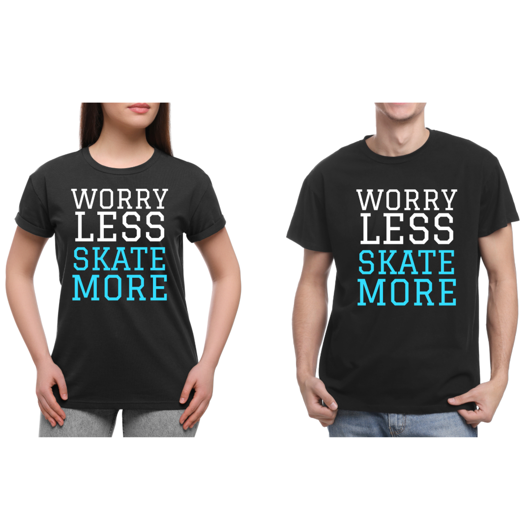 WORRY LESS SKATE MORE GRAPHIC TSHIRT