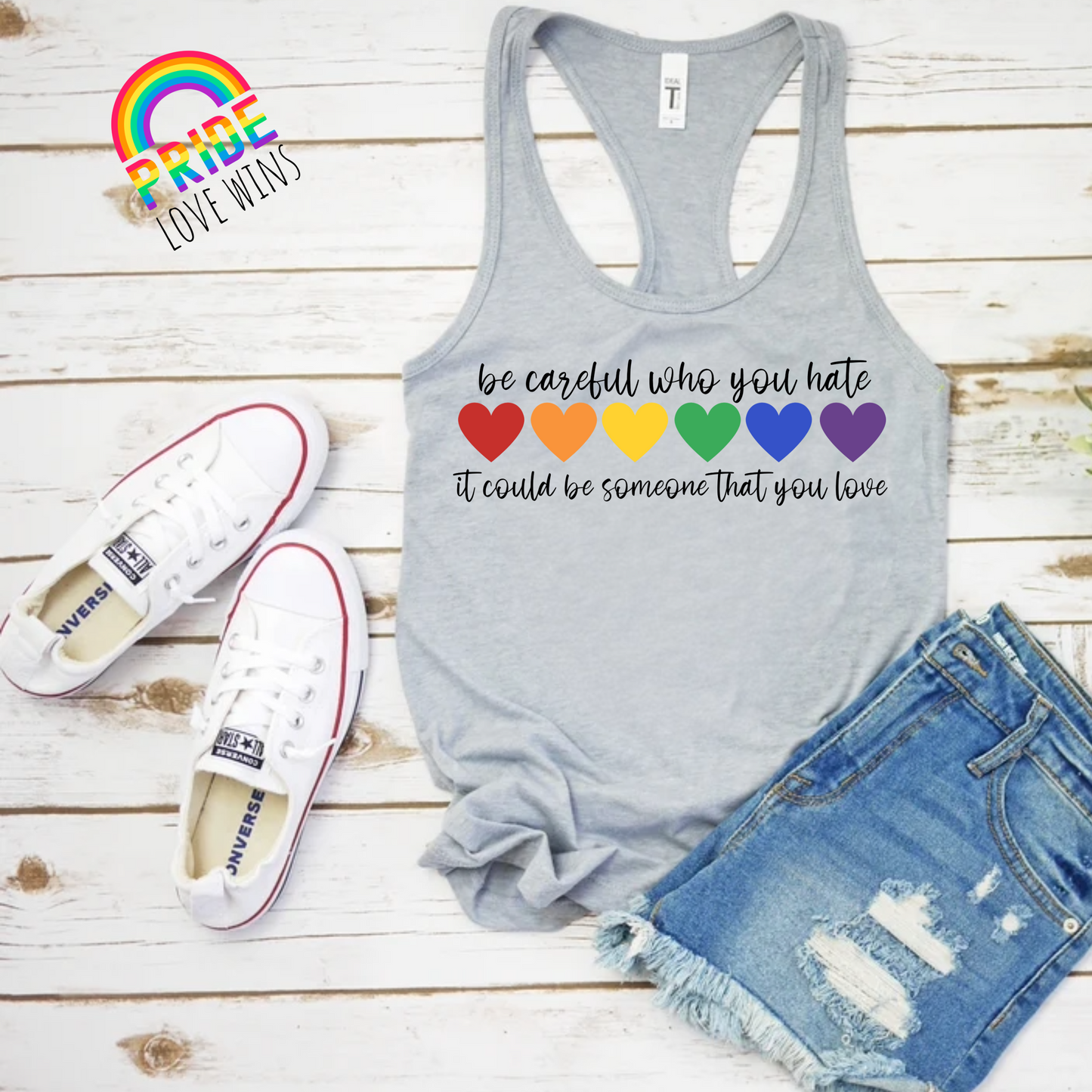 Becareful Who you Hate Graphic Pride T-Shirt