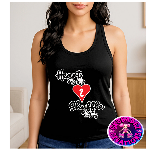 Heart 2 Shuffle Women's Razor Back tank