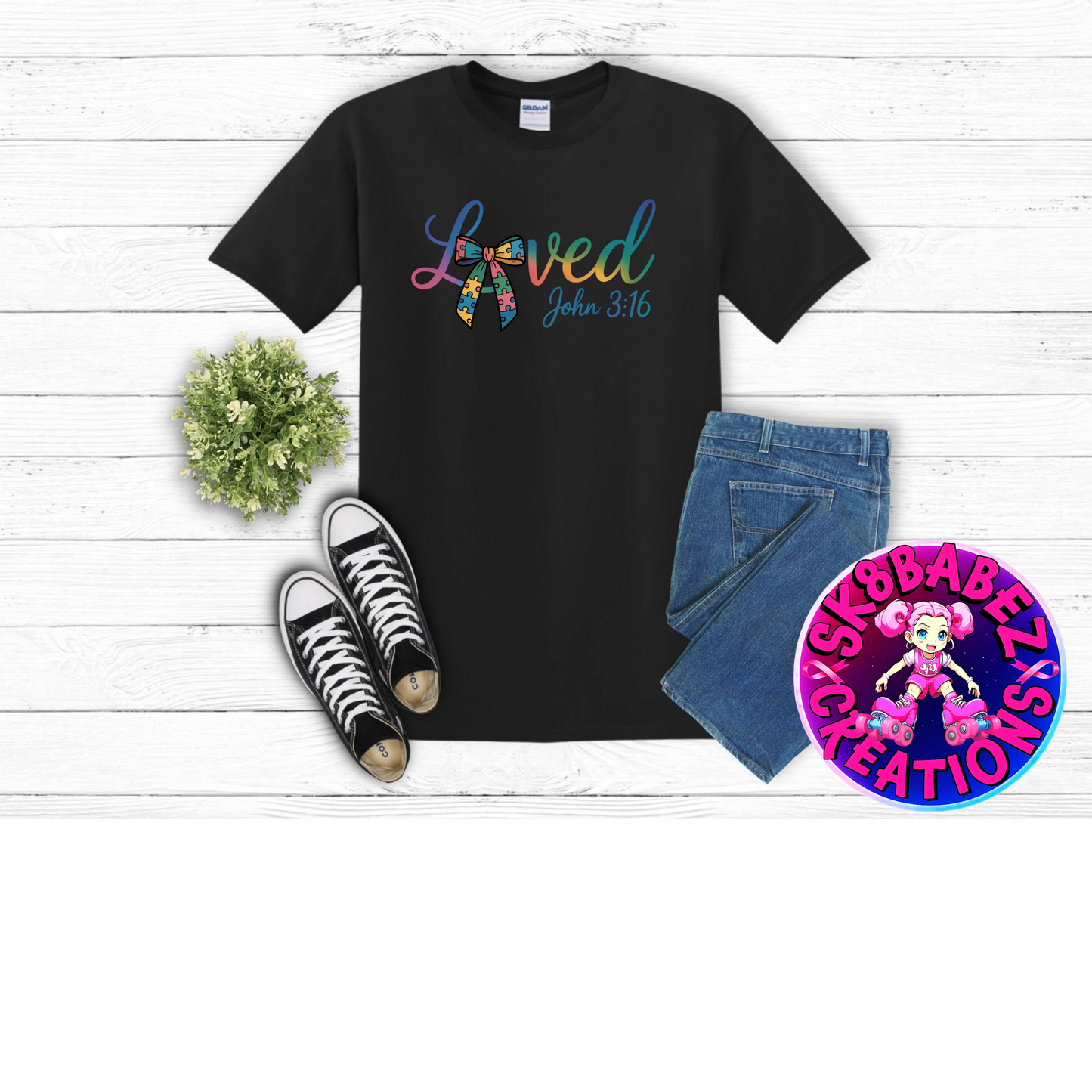 Loved – John 3:16 Autism Awareness Tee 💖🧩