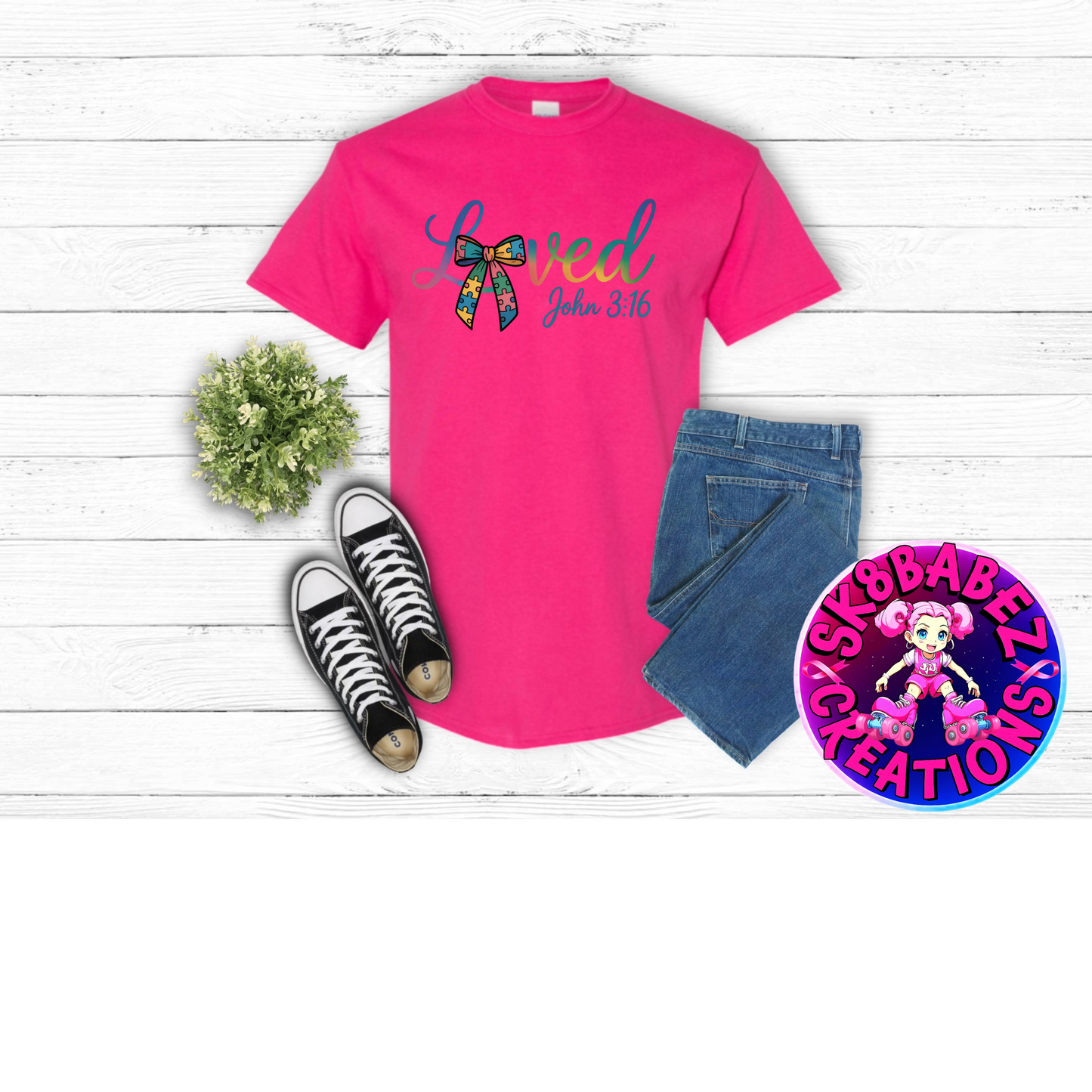 Loved – John 3:16 Autism Awareness Tee 💖🧩