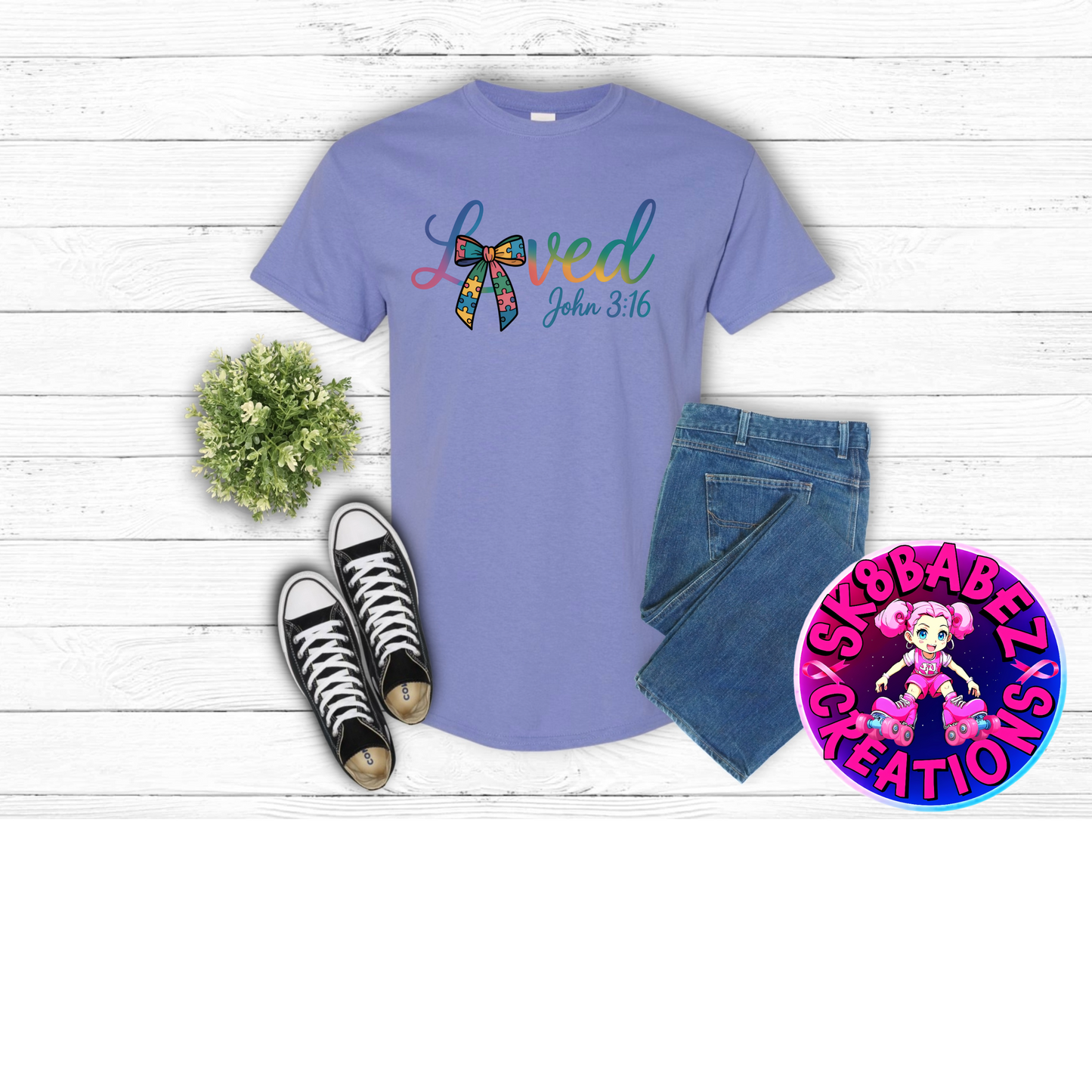 Loved – John 3:16 Autism Awareness Tee 💖🧩