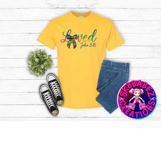 Loved – John 3:16 Autism Awareness Tee 💖🧩