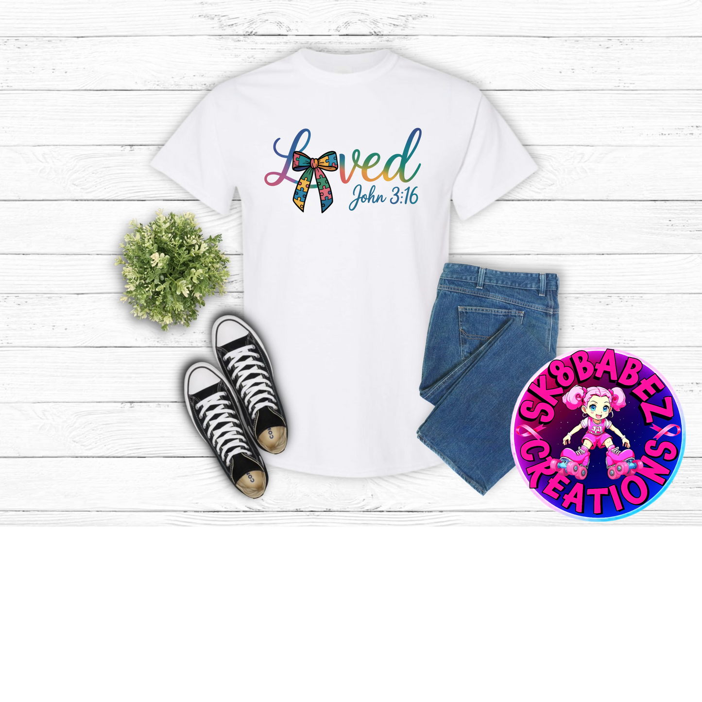 Loved – John 3:16 Autism Awareness Tee 💖🧩