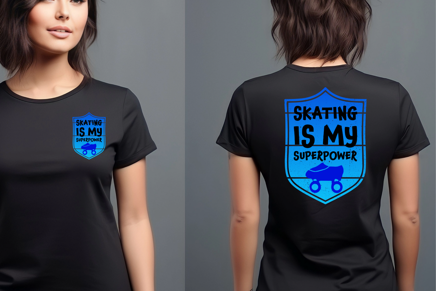 Skating Is My Superpower graphic T-shirt